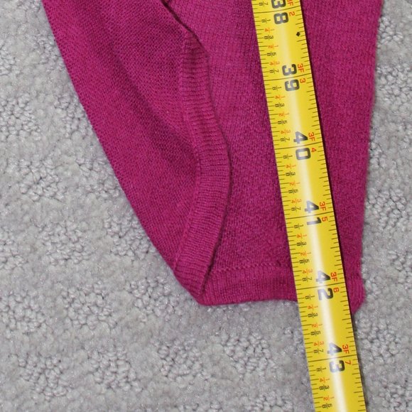 Daisy Fuentes Size Large Fuchsia Tie / Drape Cardigan - Picture 6 of 8